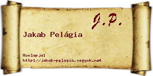 Jakab Pelágia névjegykártya